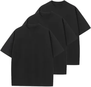3 Pcs Essentials Men's T-Shirt Pack, Men's Short Sleeve Tees,Crewneck Cotton T-Shirts for Men Women