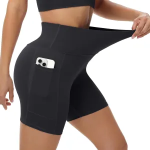 ALWAYSONE Biker Shorts Women Non See Through Yoga Shorts Tummy Control Workout Shorts Gym Shorts Running Athletic Shorts