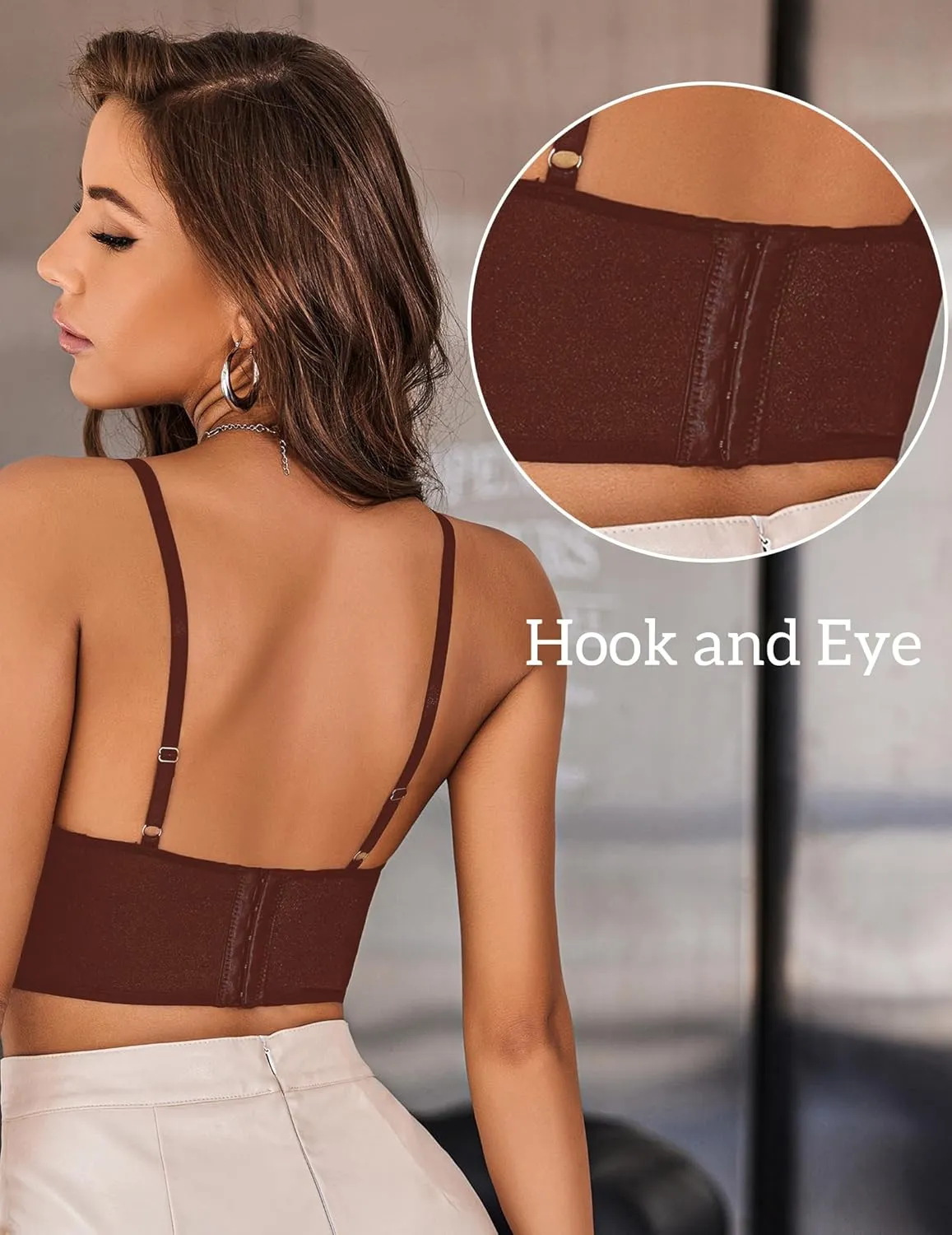Avidlove Lace Bralettes for Women Y2k Strap Bustier Cami Top V Neck Camisole Lingerie
