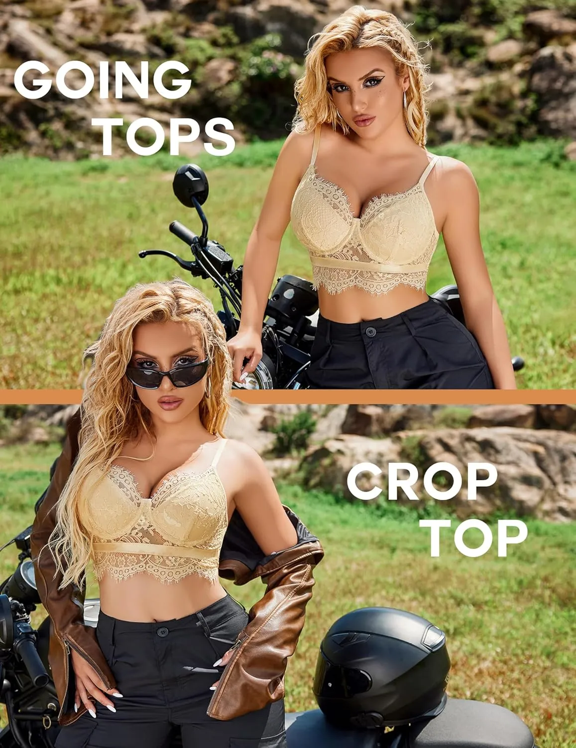 Avidlove Lace Bralettes for Women Y2k Strap Bustier Cami Top V Neck Camisole Lingerie