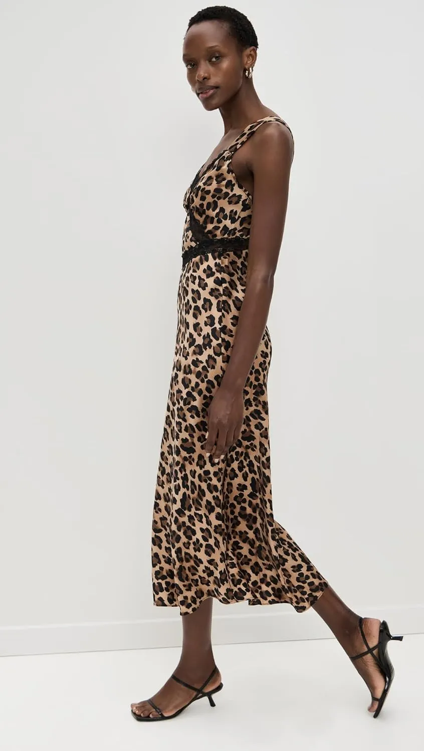 Bardot Women's Emory Printed Satin Slip Dress
