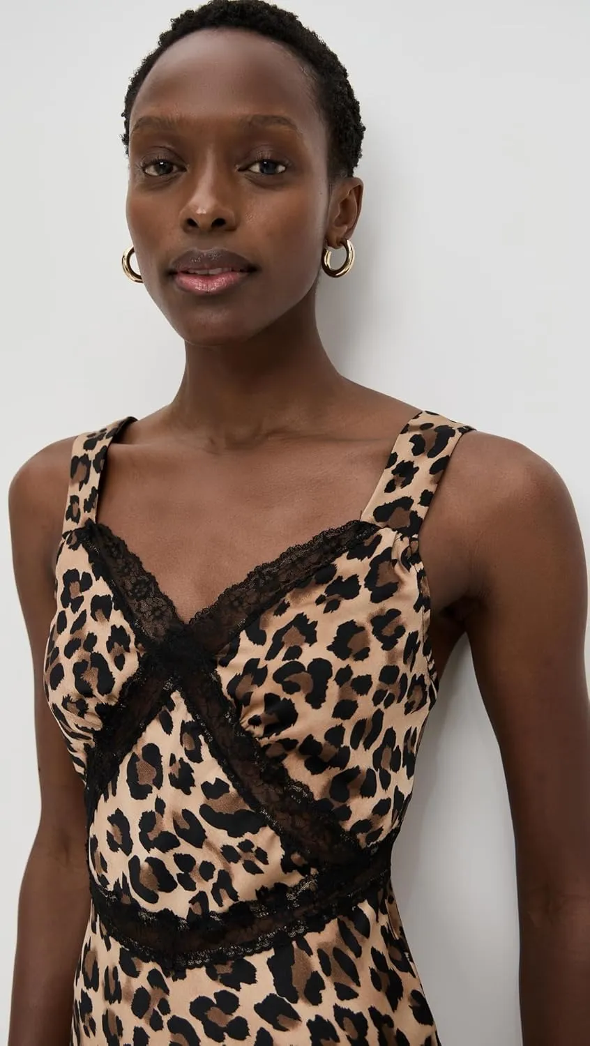 Bardot Women's Emory Printed Satin Slip Dress