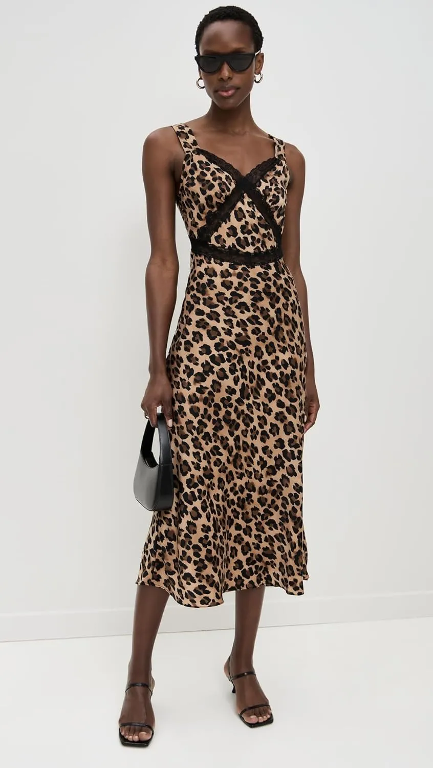 Bardot Women's Emory Printed Satin Slip Dress