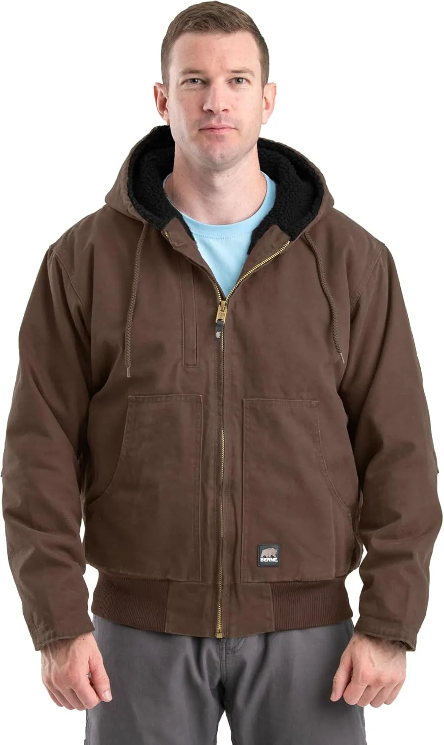 Berne Men's Flex180 Washed Hooded Jacket