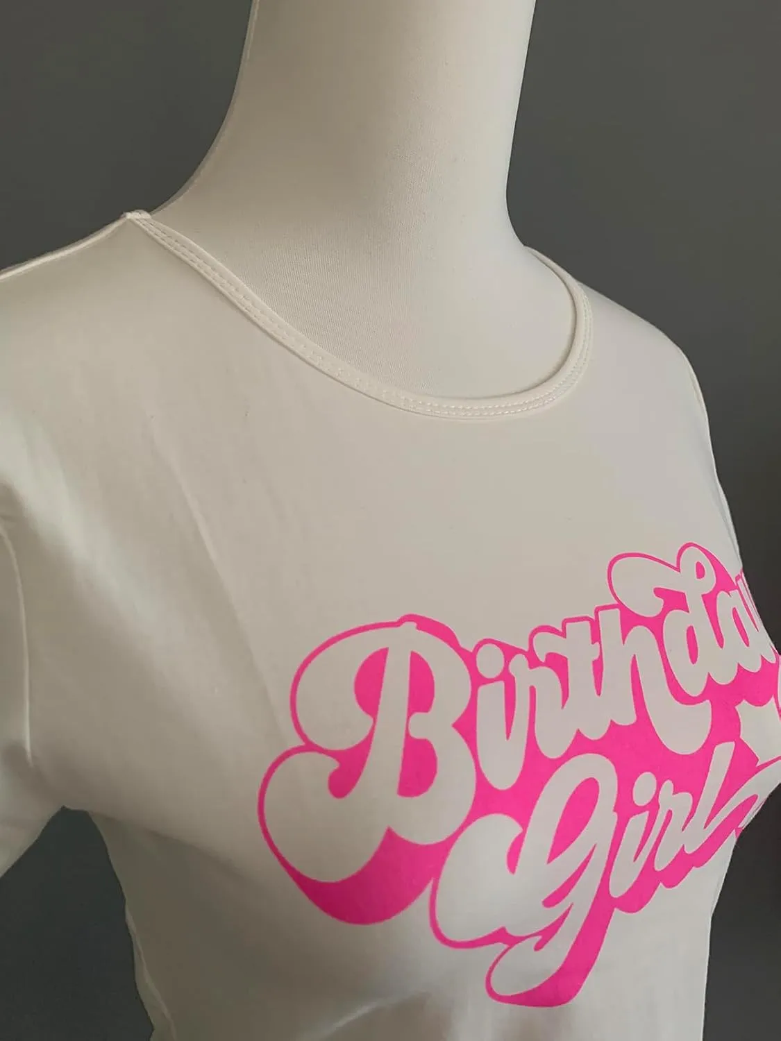 Birthday Shirt Women Graphic Crop Top Birthday Girl Gift Tee Shirt