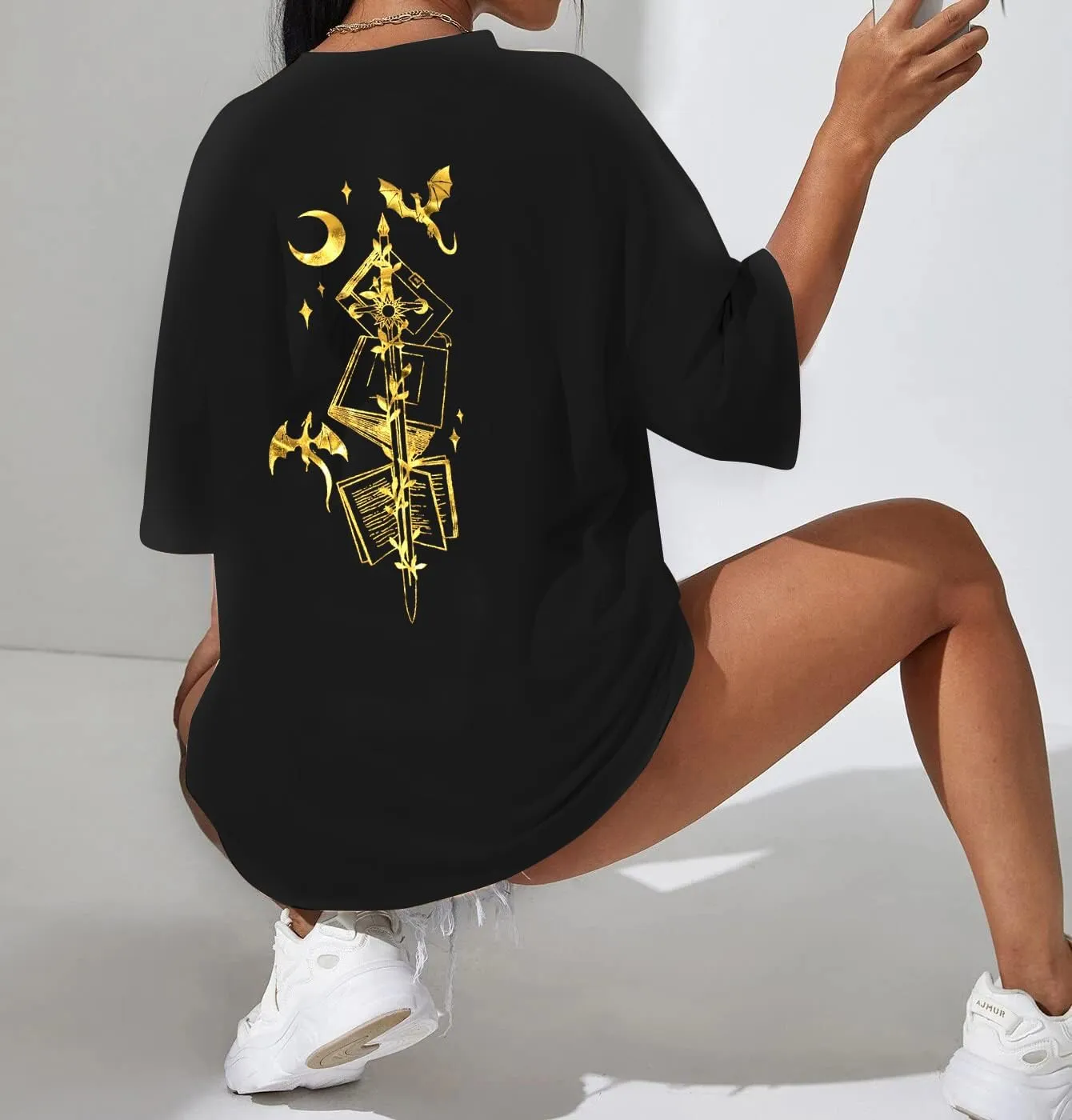 Book Oversized Shirt Women Funny Reading Shirts Book Fan Gift Tee Summer Casual Bookish Short Sleeve Tops