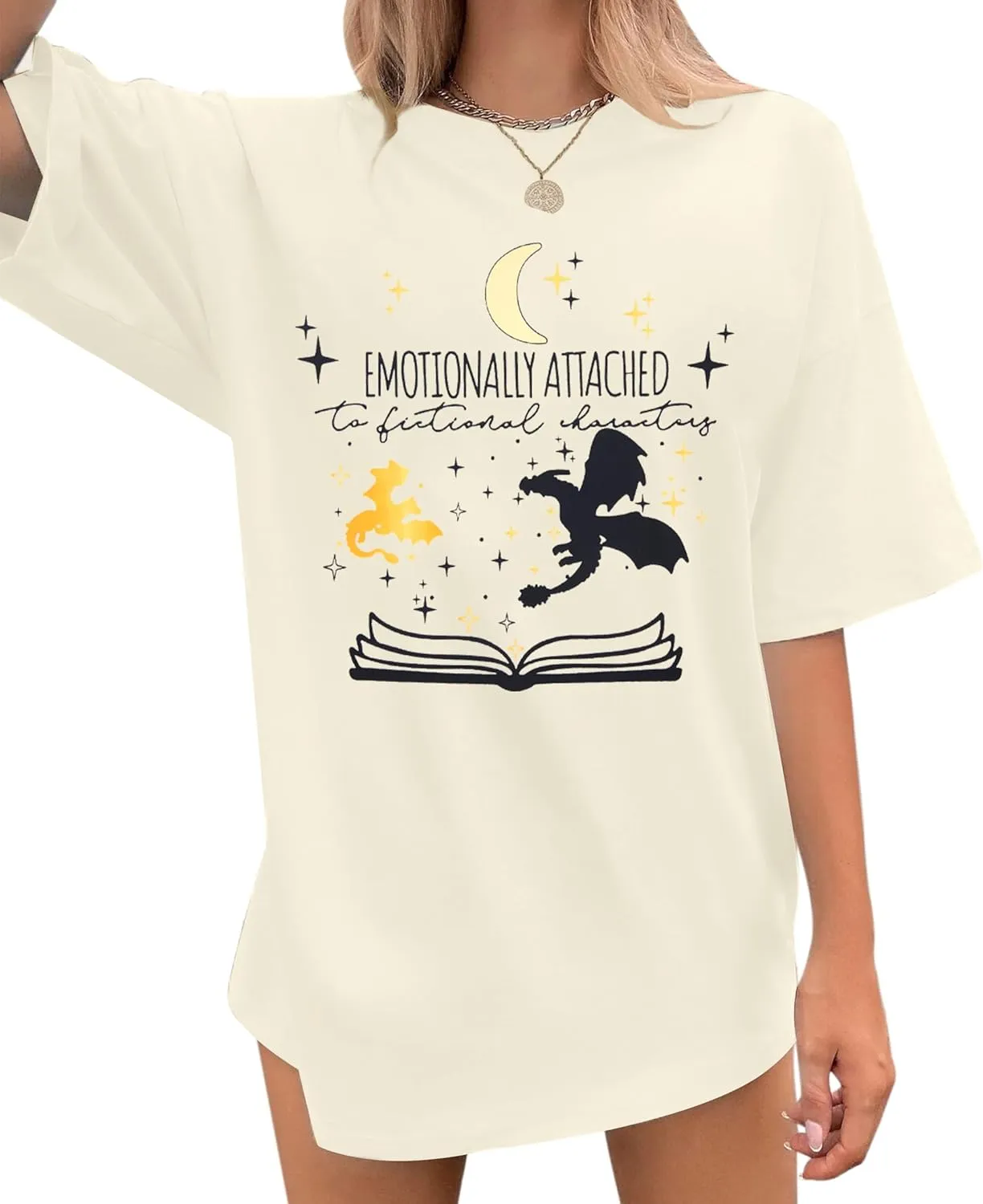 Book Oversized Shirt Women Funny Reading Shirts Book Fan Gift Tee Summer Casual Bookish Short Sleeve Tops