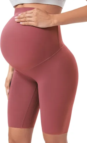Buttergene Maternity Shorts Over Belly Maternity Biker Shorts Pregnancy Shorts Athletic Workout Bike Running Shorts Pants