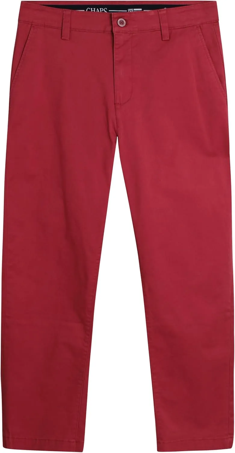 Chaps Men's Pants - Straight Fit 5-Pocket Comfort Stretch Chino Pants for Men - Men's Fashion Straight Leg Cotton Chinos
