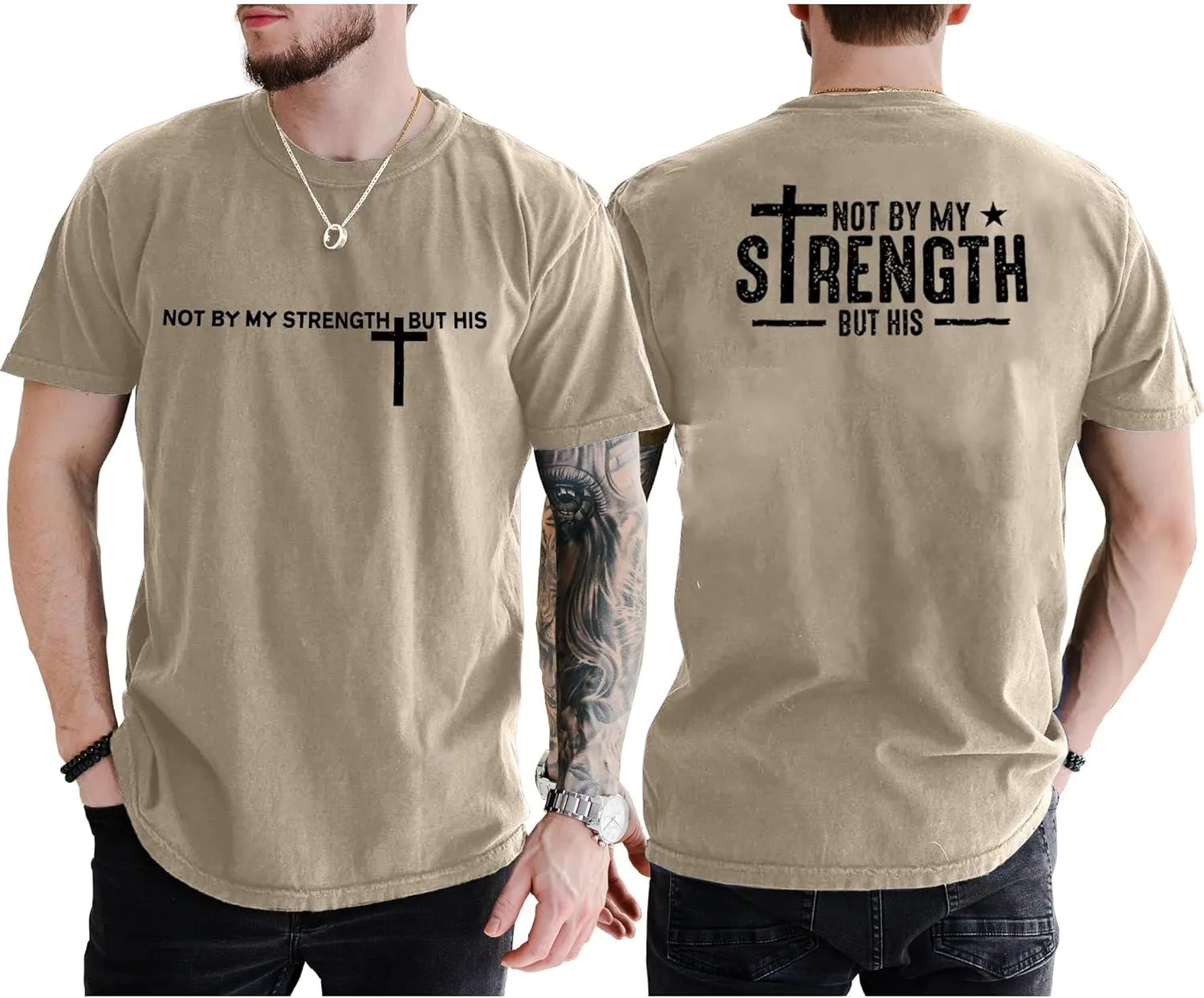 Christian Oversized Shirt for Men Faith Cross T Shirt Inspirational God Shirt Religious Sayings Tee Tops