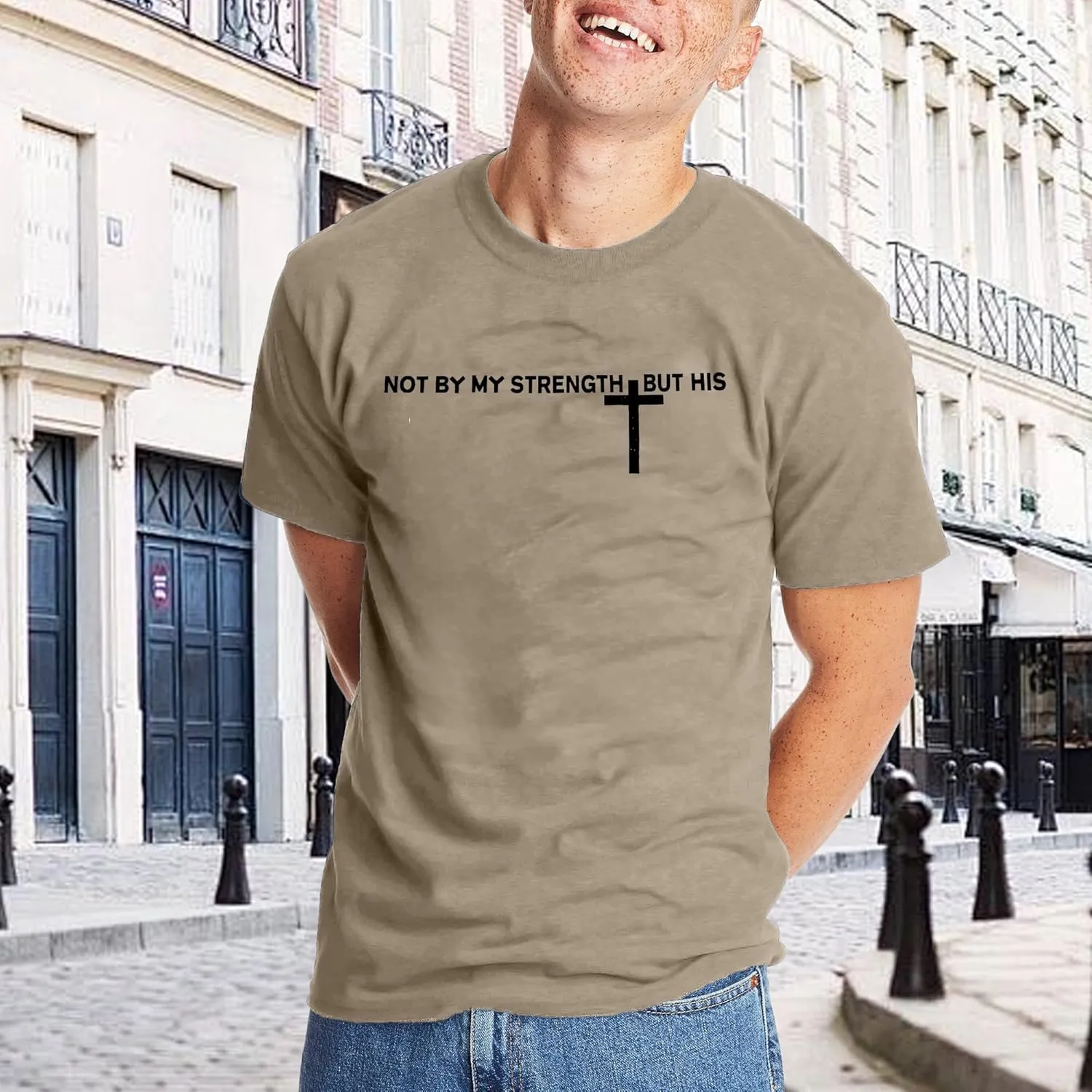 Christian Oversized Shirt for Men Faith Cross T Shirt Inspirational God Shirt Religious Sayings Tee Tops