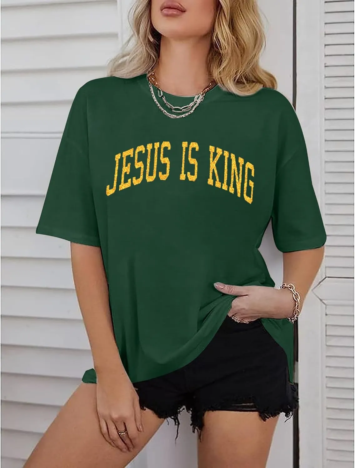 Christian Oversized Shirt Women Created with a Purpose Shirts Bible Verse Tee You are Beautiful Inspirational Tops