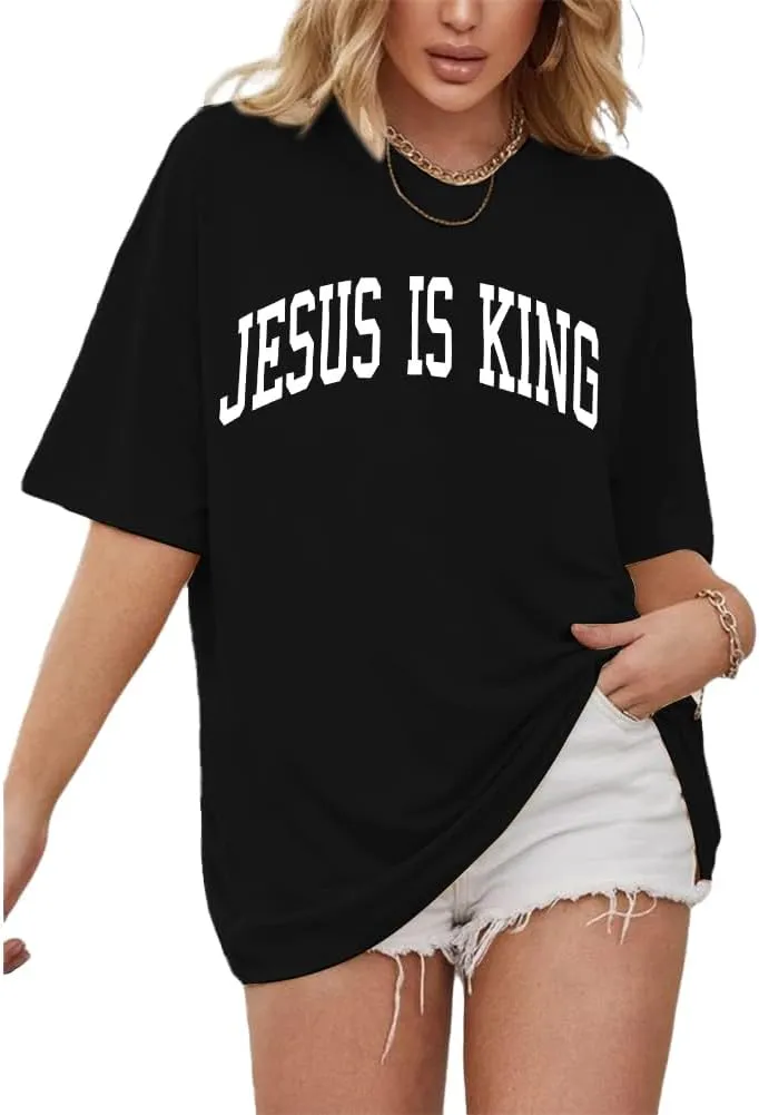 Christian Oversized Shirt Women Created with a Purpose Shirts Bible Verse Tee You are Beautiful Inspirational Tops