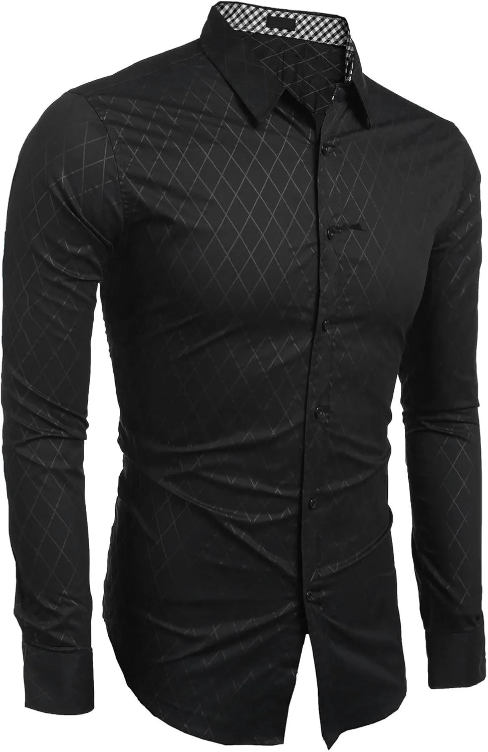 COOFANDY Men's Business Dress Shirt Long Sleeve Slim Fit Casual Button Down Shirt