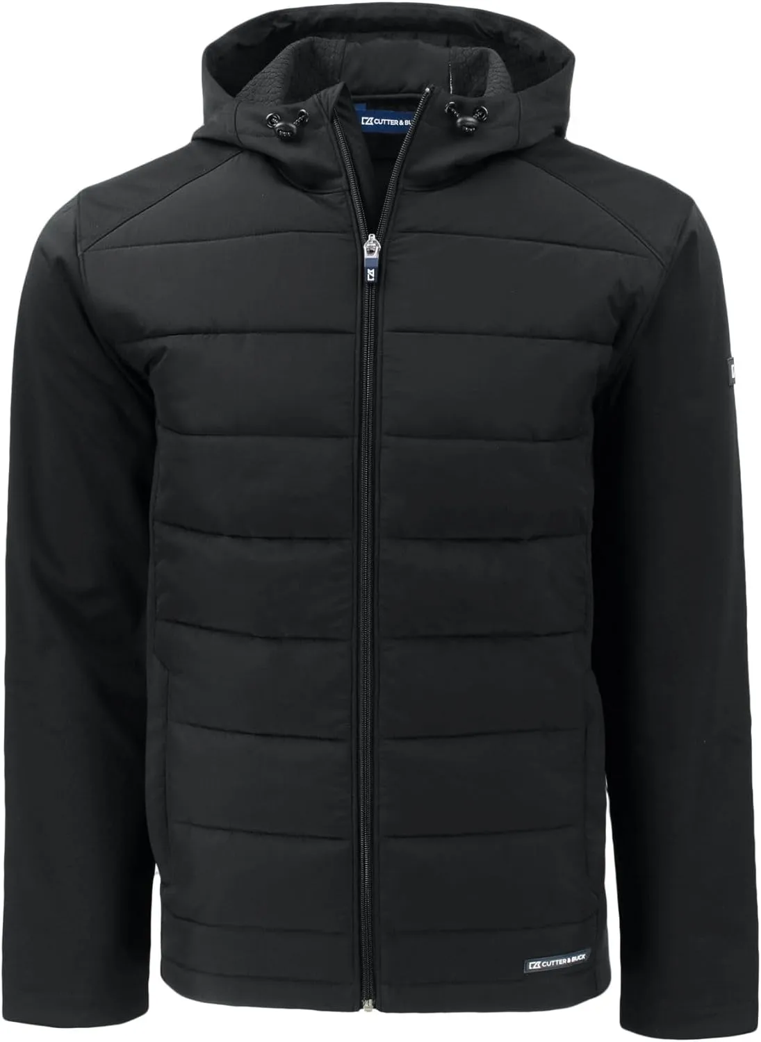 Cutter & Buck Evoke Hybrid Eco Softshell Recycled Full Zip Mens Big & Tall Hooded Jacket