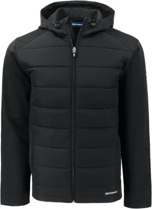 Cutter & Buck Evoke Hybrid Eco Softshell Recycled Full Zip Mens Big & Tall Hooded Jacket