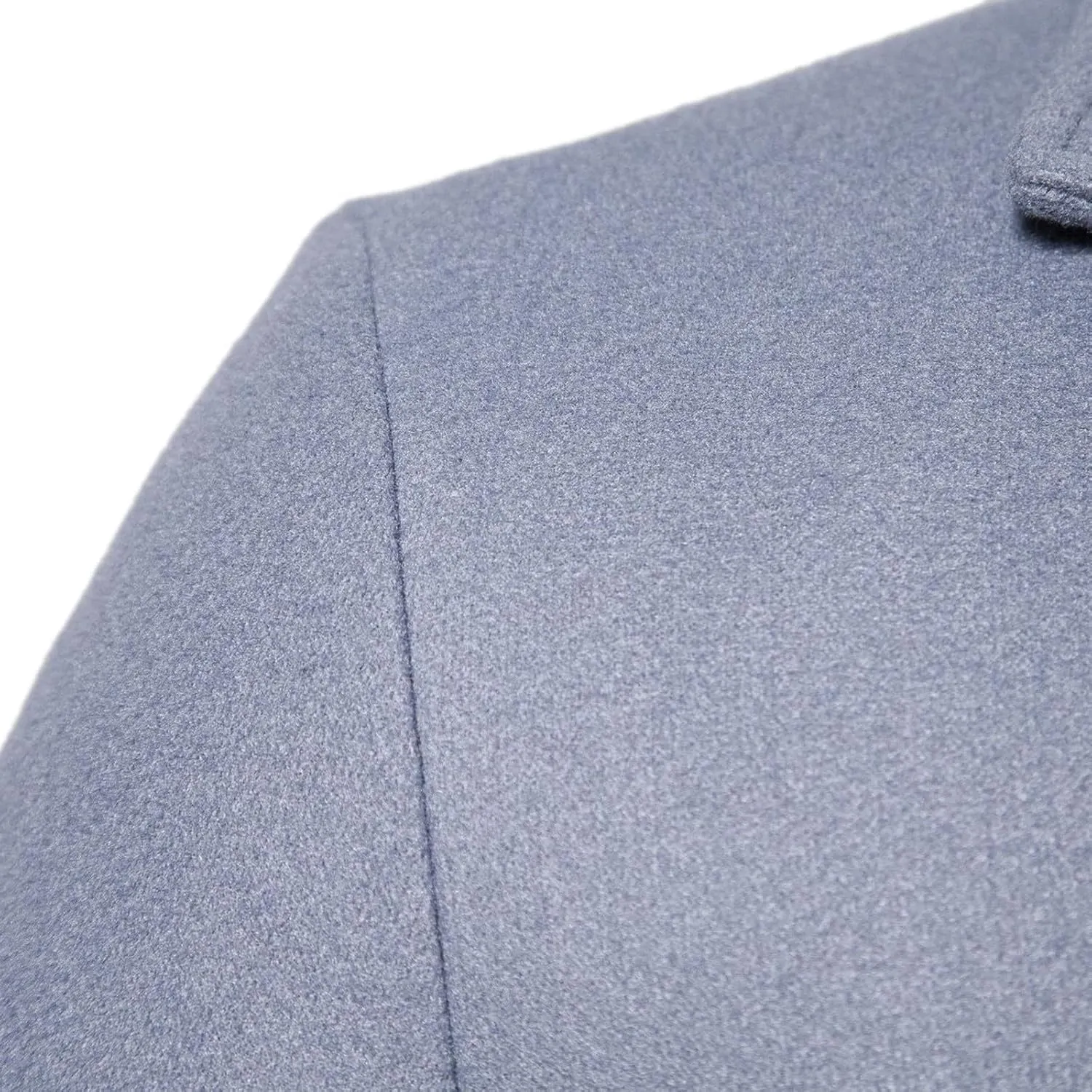 Dgoopd Mens Trench Coat Mid Length Wool Blend Coat Double Breasted Pea Coat Notch Lapel Jacket Dress Casual Winter Overcoat