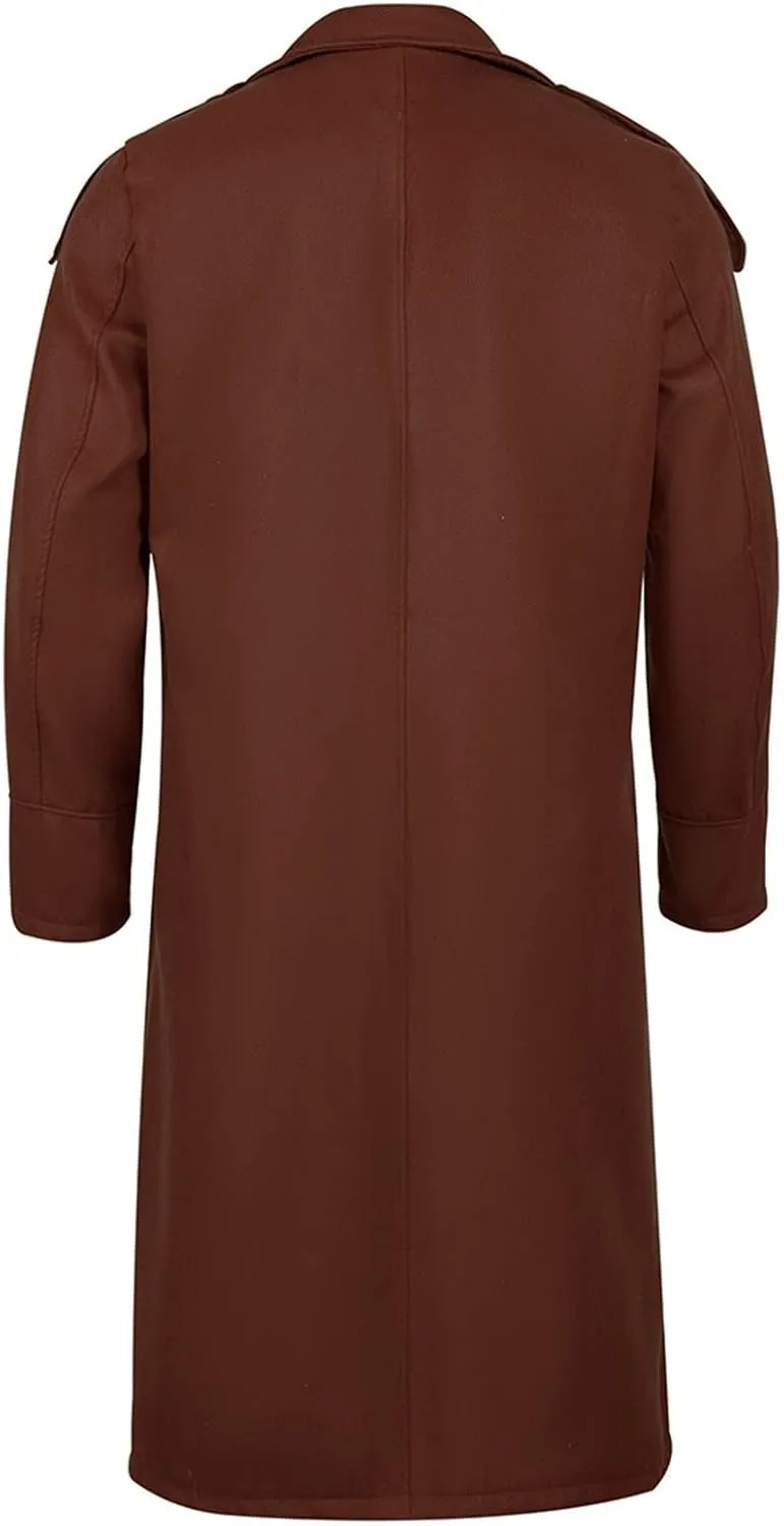 Duster Coat Print Lapel Button Down Long Sleeve Long Cardigan Windbreaker Loose Winter and Autumn Coat Jackets For