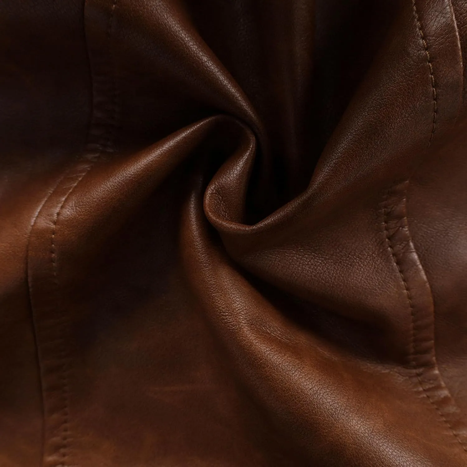 Faux Leather Jackets for Men Black Motorcycle Jacket Long Sleeve Zip Up Biker Bomber Jacket with Pockets