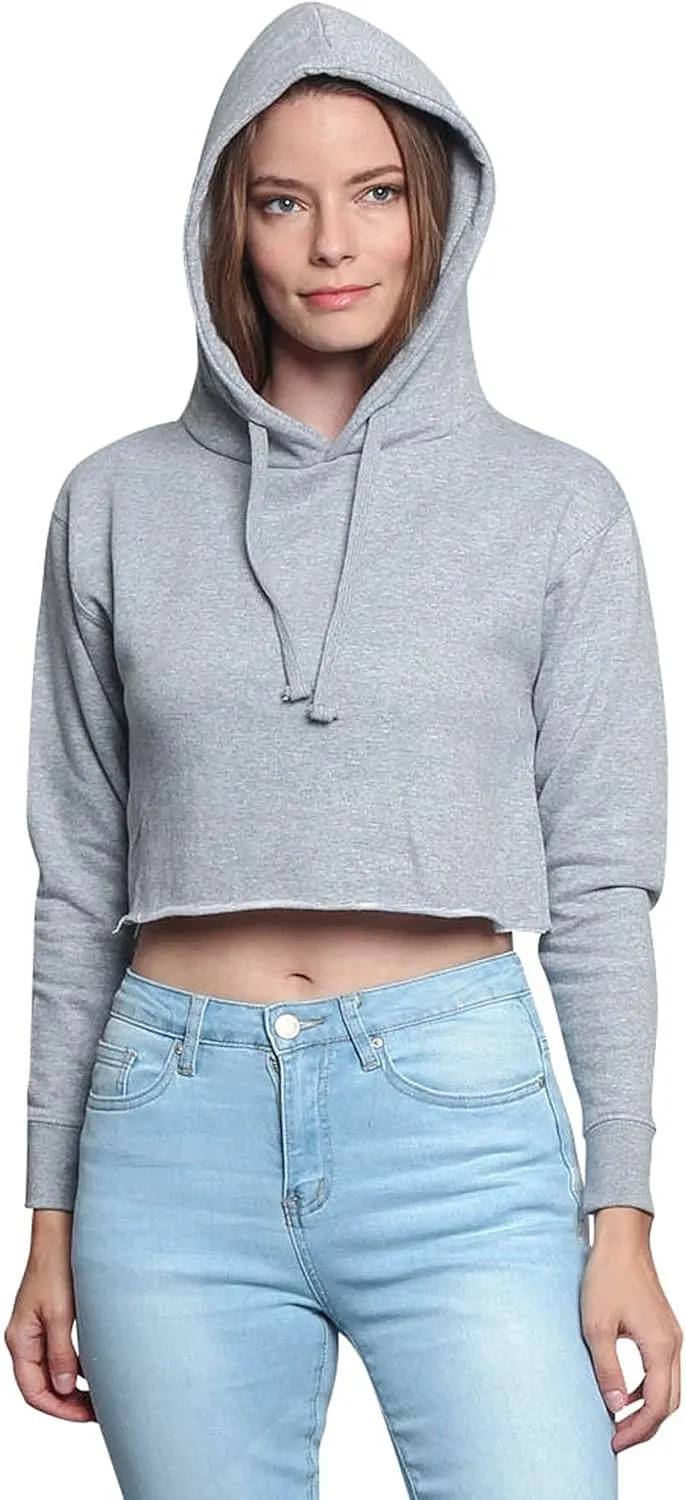 G-Style USA Women's Long Sleeve Crop Top Hoodie