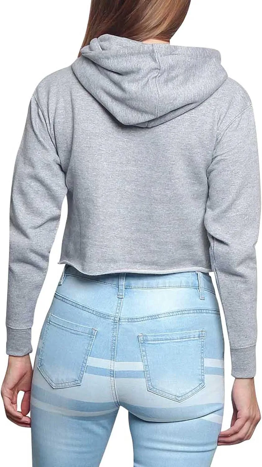 G-Style USA Women's Long Sleeve Crop Top Hoodie
