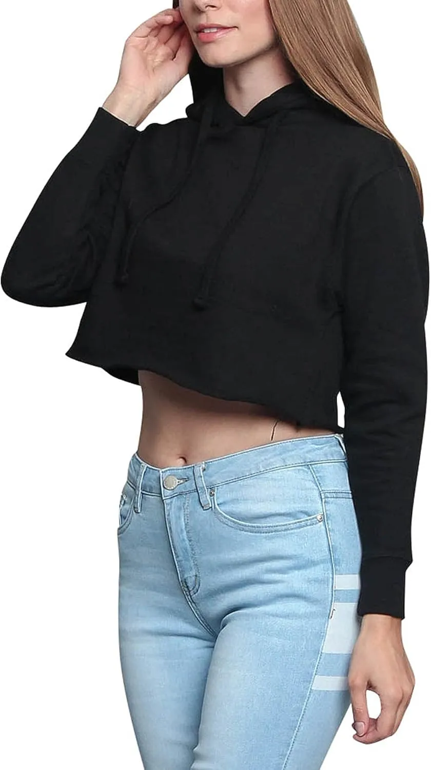 G-Style USA Women's Long Sleeve Crop Top Hoodie