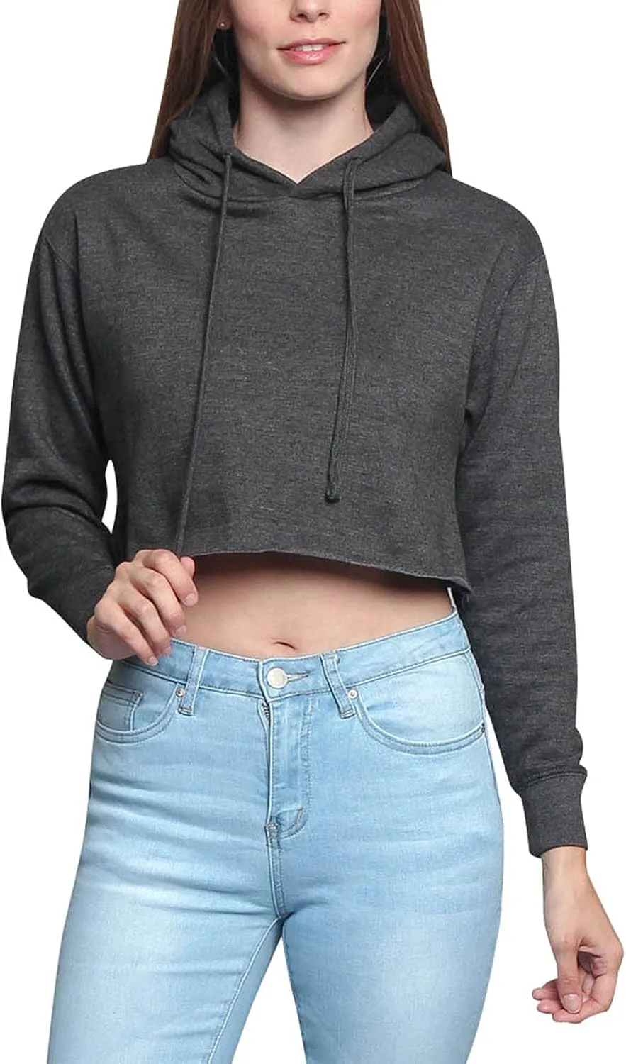 G-Style USA Women's Long Sleeve Crop Top Hoodie