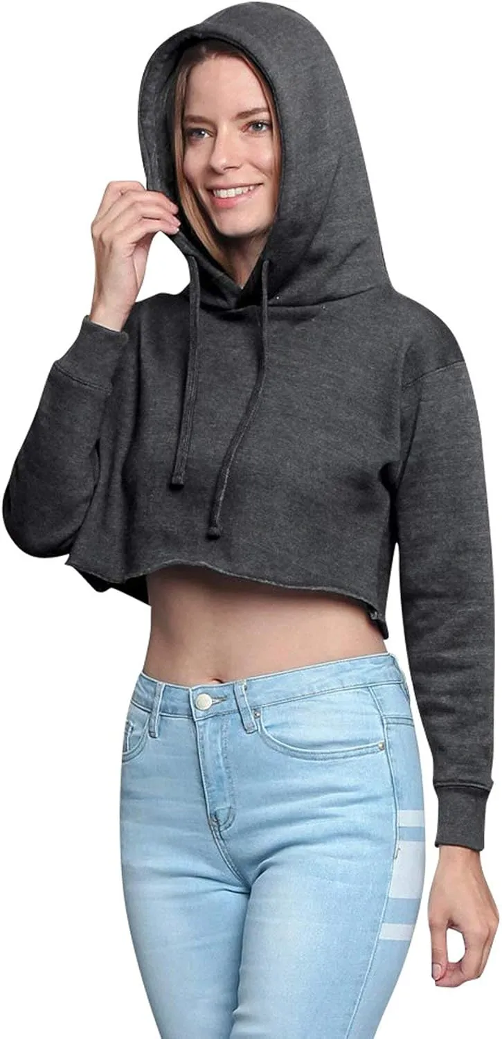 G-Style USA Women's Long Sleeve Crop Top Hoodie