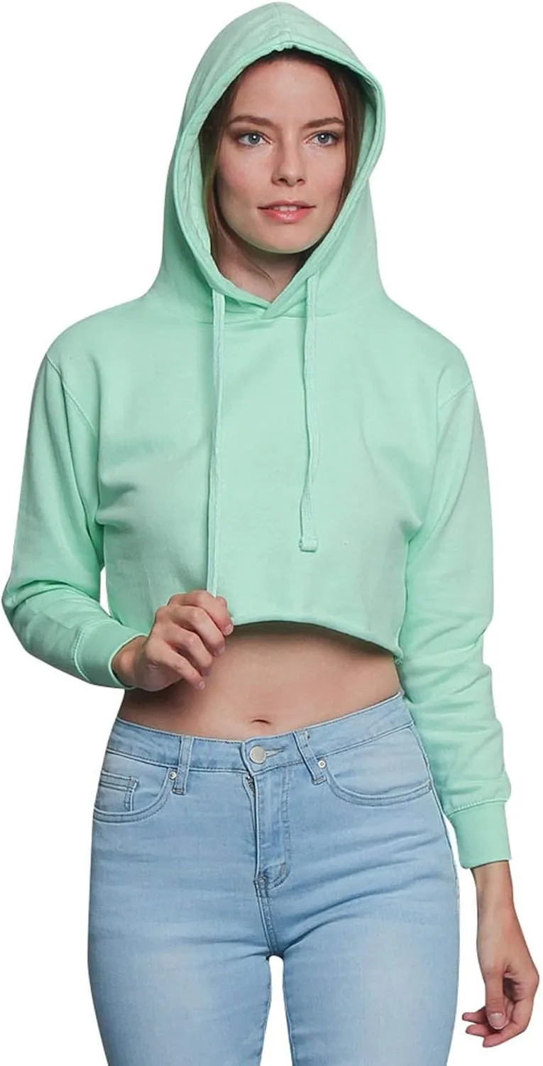 G-Style USA Women's Long Sleeve Crop Top Hoodie