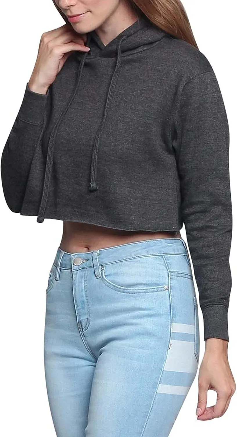 G-Style USA Women's Long Sleeve Crop Top Hoodie