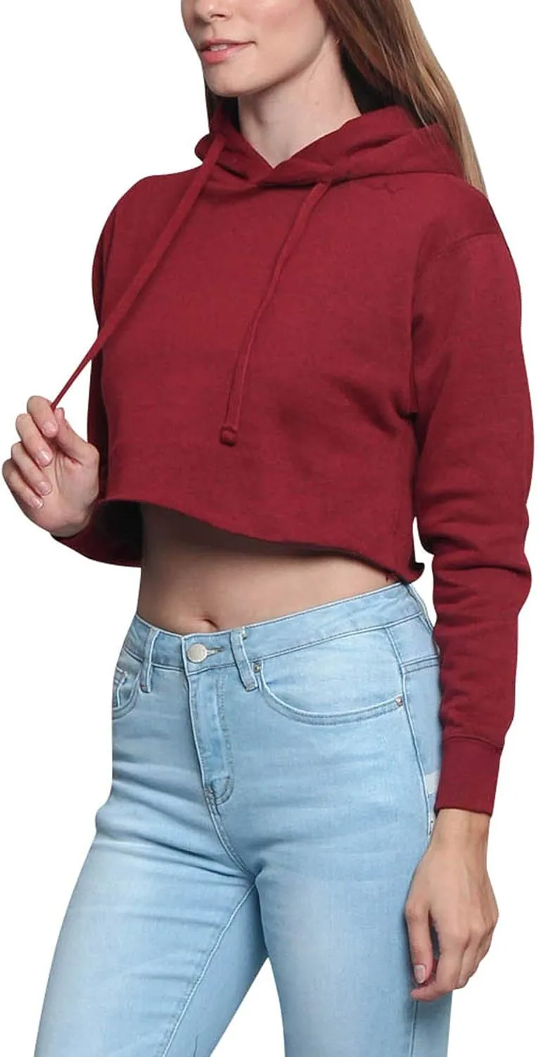 G-Style USA Women's Long Sleeve Crop Top Hoodie