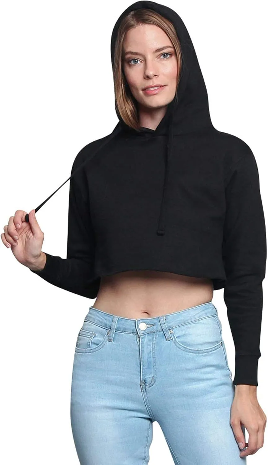 G-Style USA Women's Long Sleeve Crop Top Hoodie