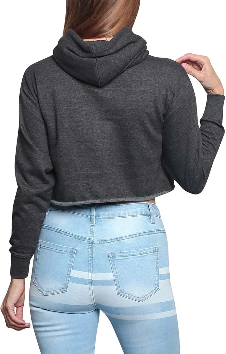 G-Style USA Women's Long Sleeve Crop Top Hoodie