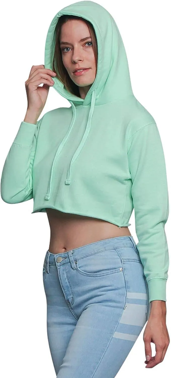 G-Style USA Women's Long Sleeve Crop Top Hoodie