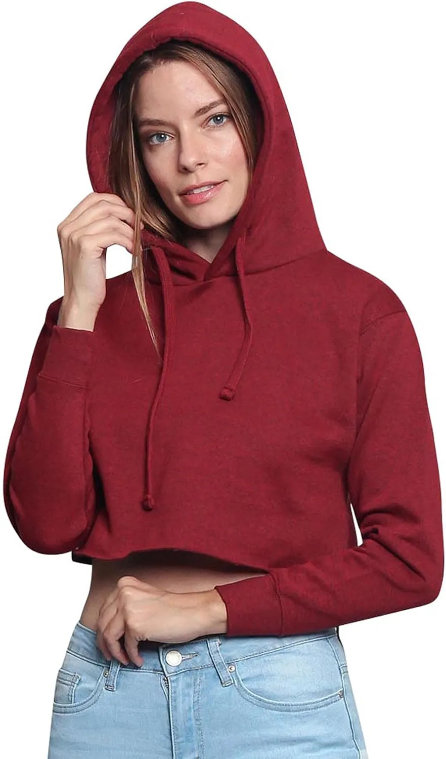 G-Style USA Women's Long Sleeve Crop Top Hoodie