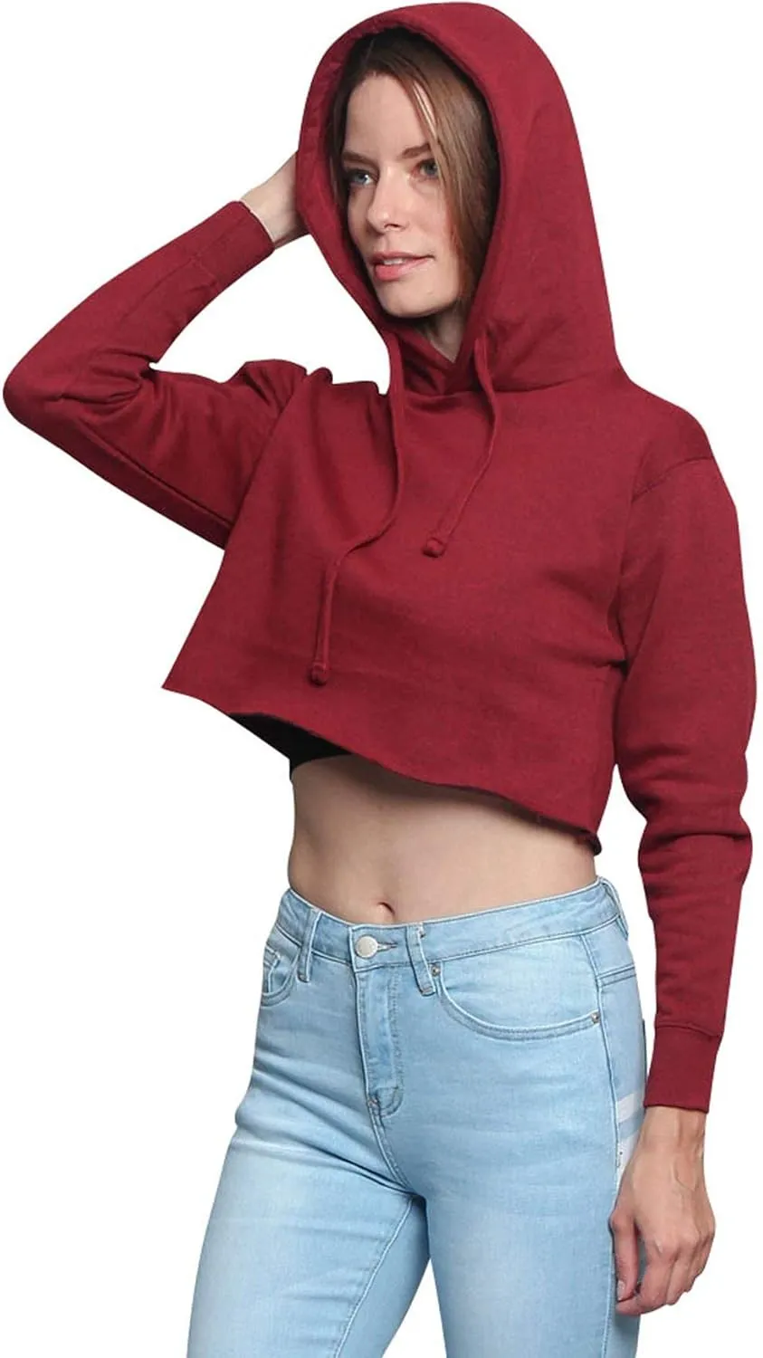 G-Style USA Women's Long Sleeve Crop Top Hoodie