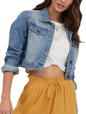 Jean Jacket Women Washed Denim Jacket