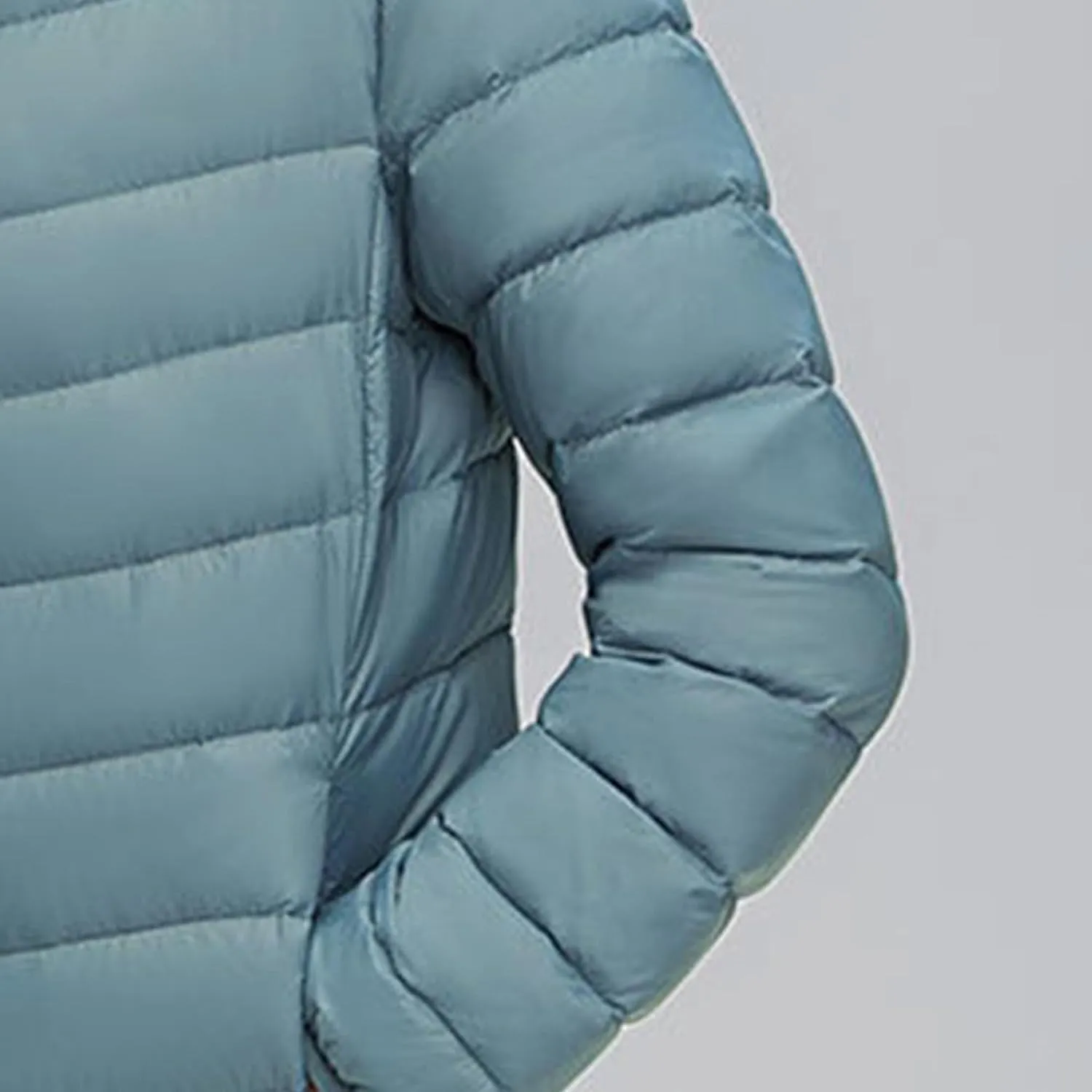 JEsilunmaMY Women's Stand Collar Duck Down Jacket Lightweight Long Sleeve Insulated Puffer Jacket Warm Winter Quilted Coat