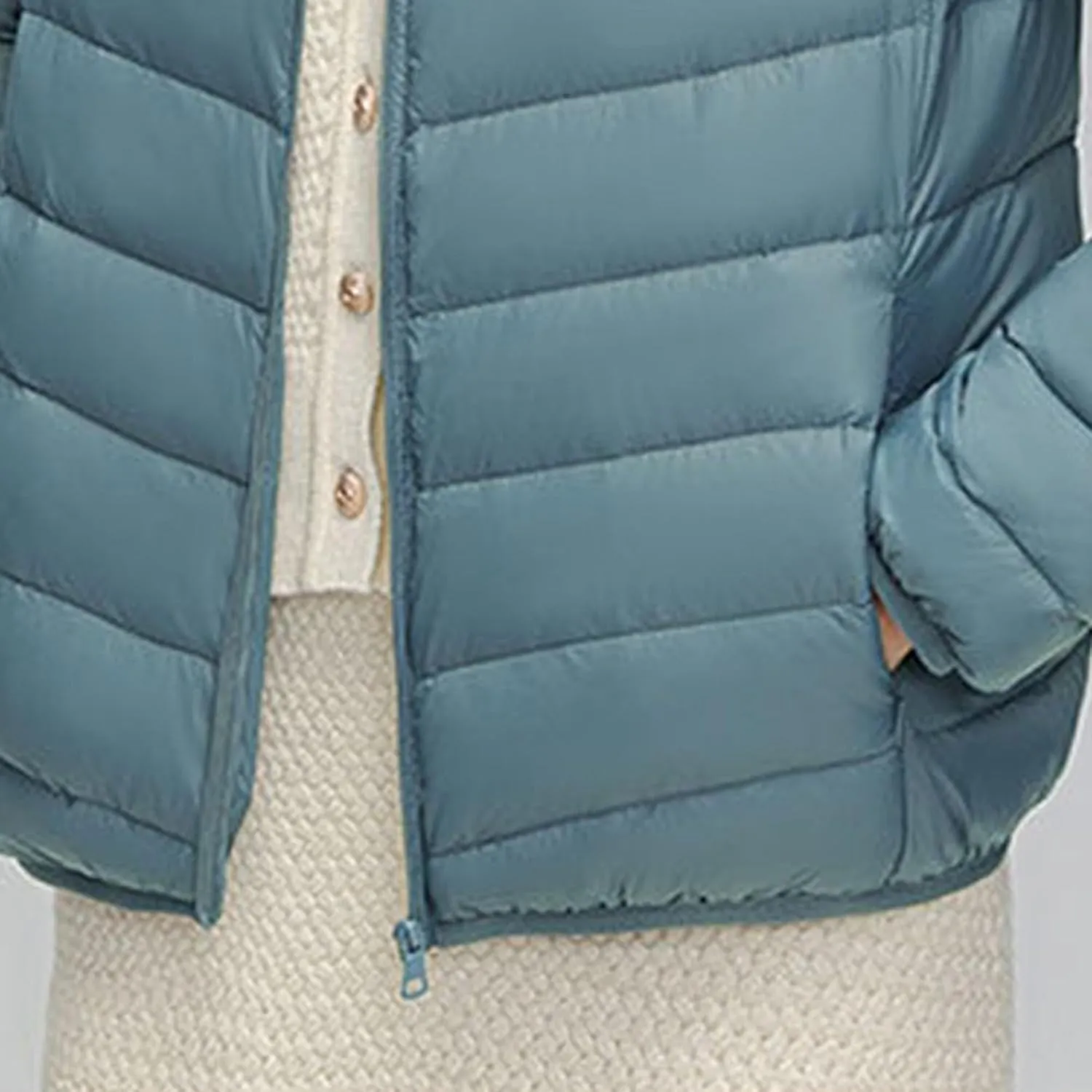 JEsilunmaMY Women's Stand Collar Duck Down Jacket Lightweight Long Sleeve Insulated Puffer Jacket Warm Winter Quilted Coat