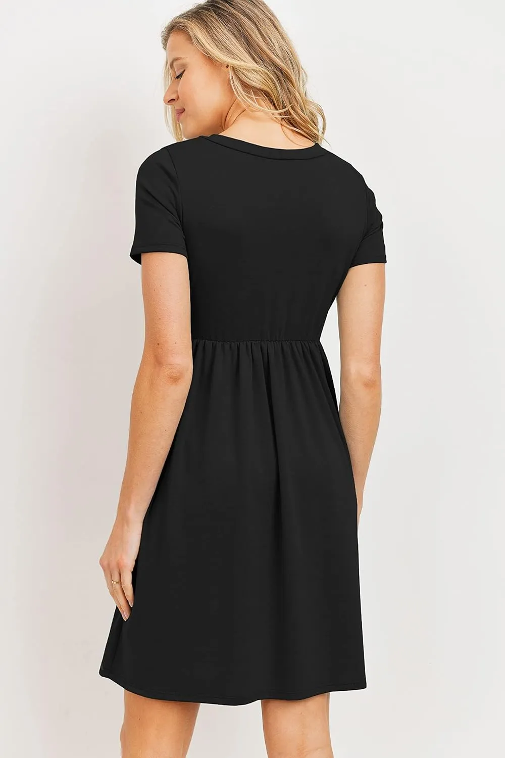 LaClef Women's Maternity Casual Mini T-Shirt Dress