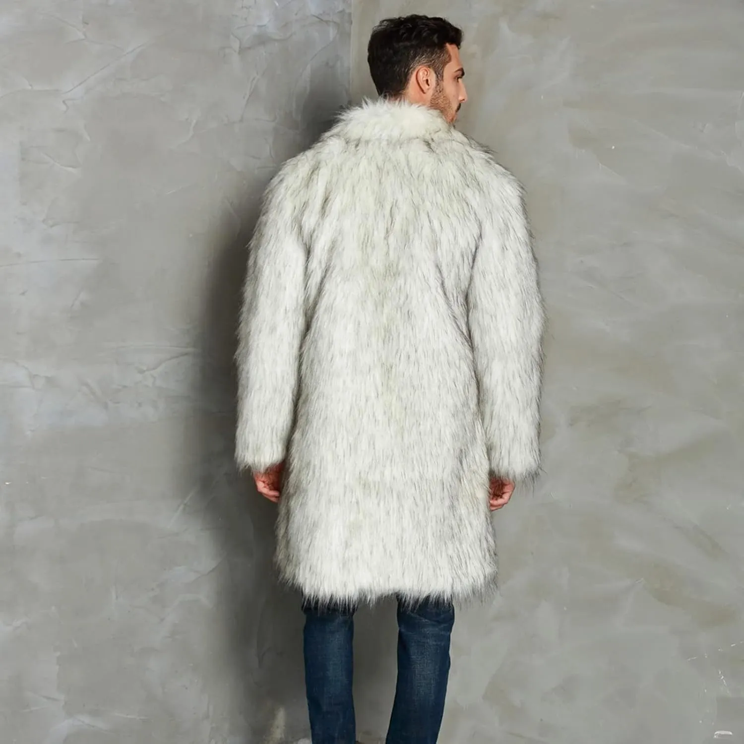 LCMTWX Coats for Men Cottonpadded Jacket Stand Collar Knitted Splice Sweater Coat Casual Men's Thicken Warm Winter Coat