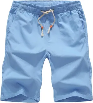 LCMTWX Men's Sport Shorts Drawstring Mid Casual Solid Waist Shorts Color Men's Casual Shorts Shorts for Men Mens Shorts