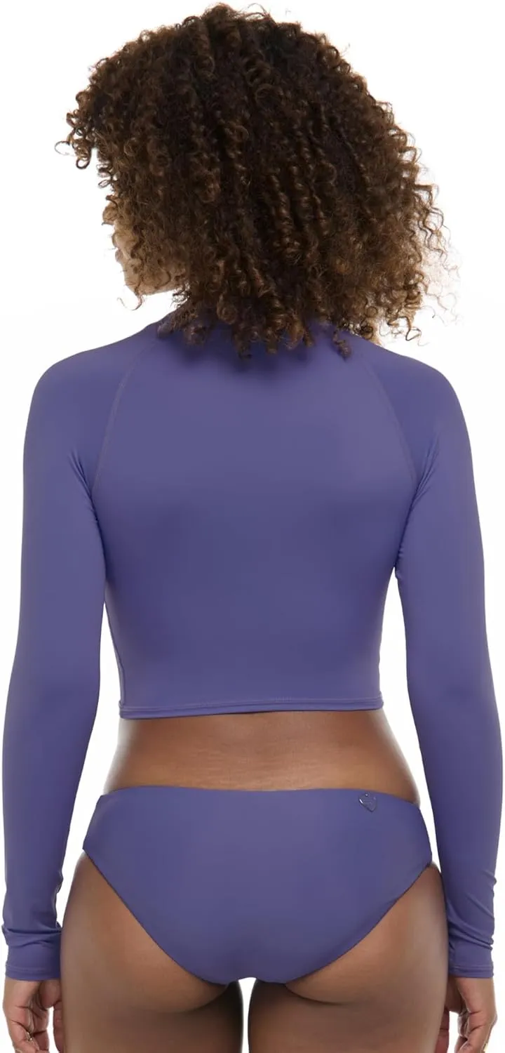 Let It Be Long Sleeve Crop Top Rashguard with UPF 50