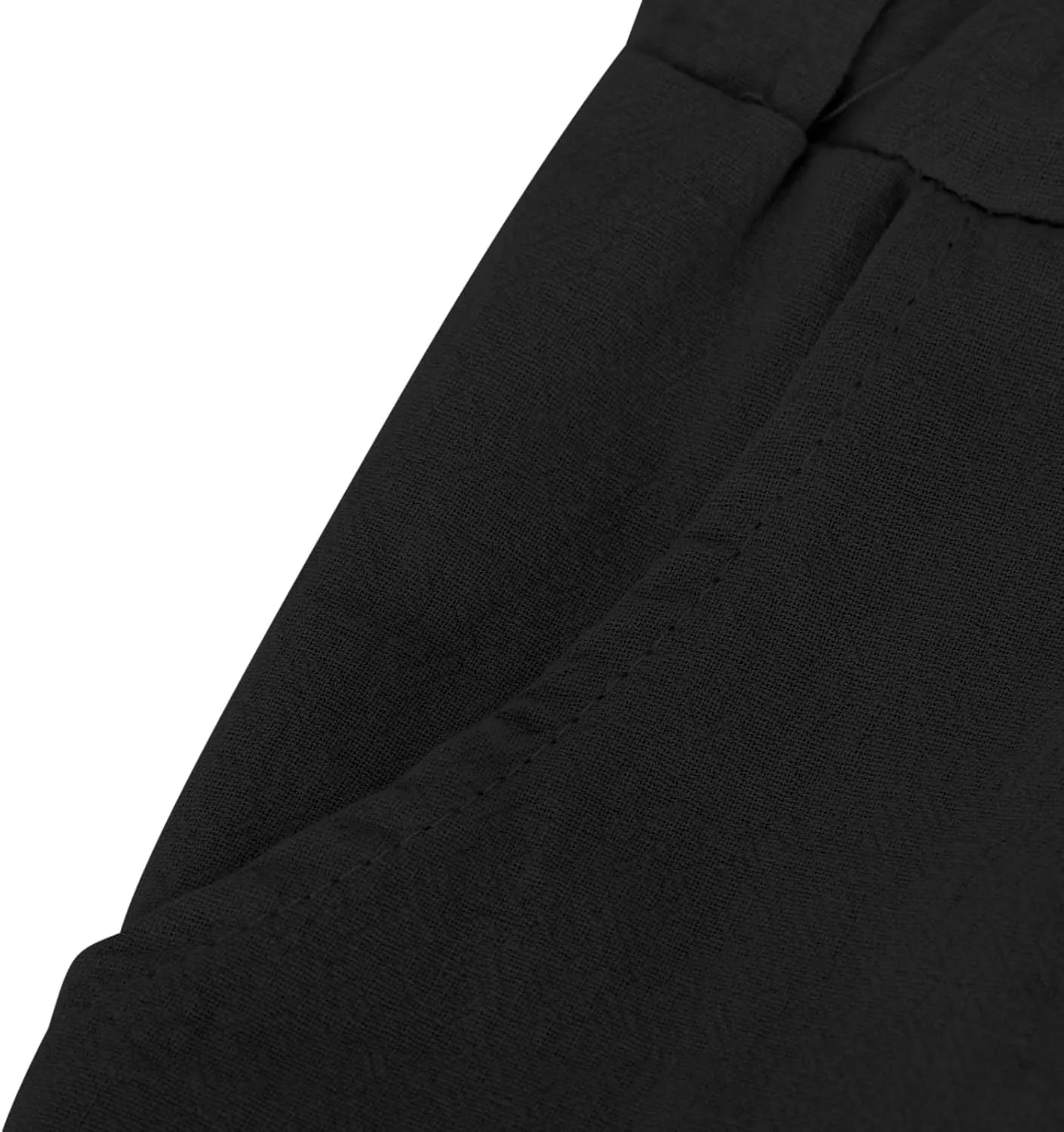 Linen Pants Mens Casual Drawstring Elastic Waist Summer Beach Pants Yoga Workout Trousers with Pockets