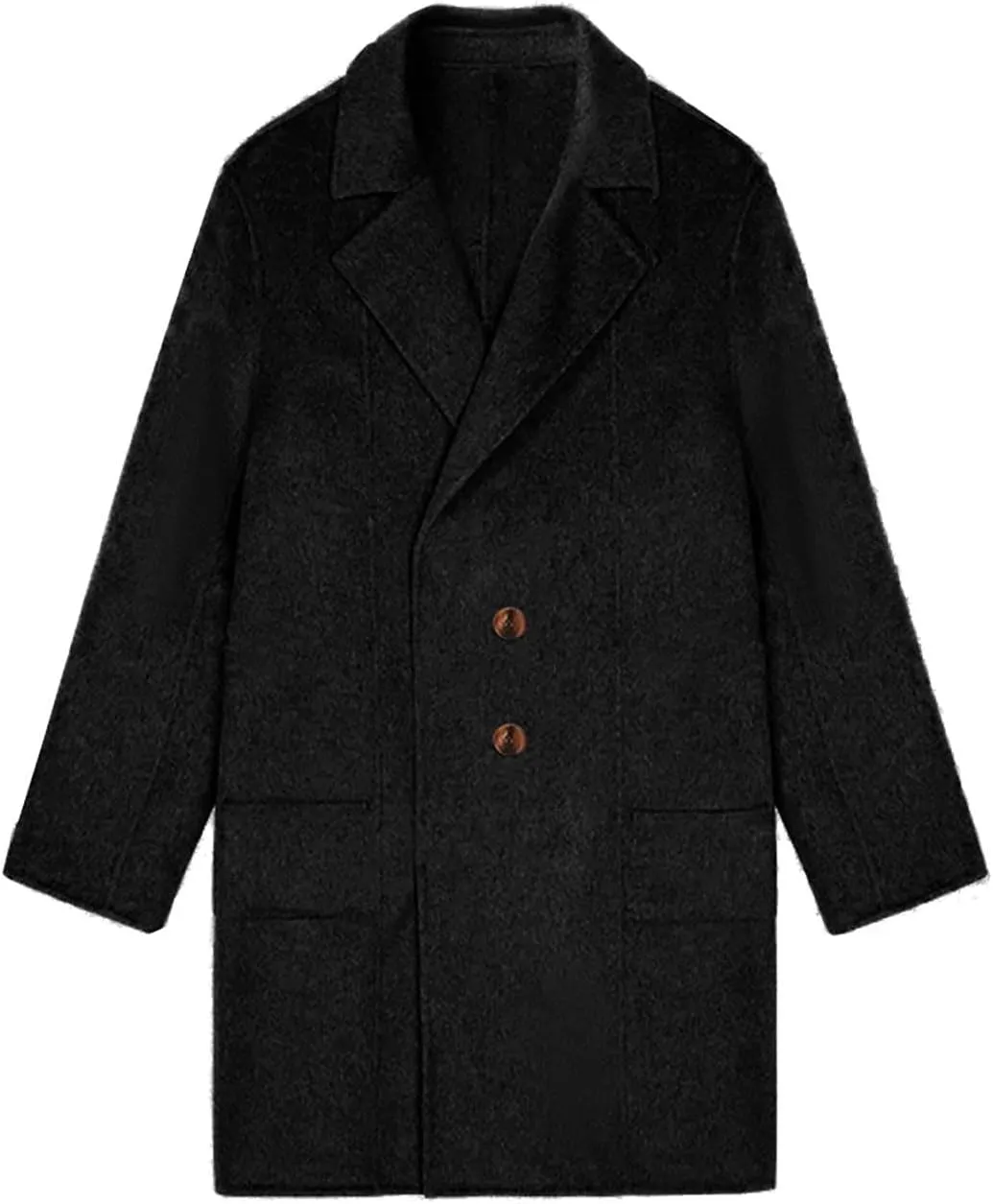 Long Cardigan Sweaters for Women Pea Trench Coats Mid Length Button Up Knit Cardigan Oversized Winter Jacket Trendy