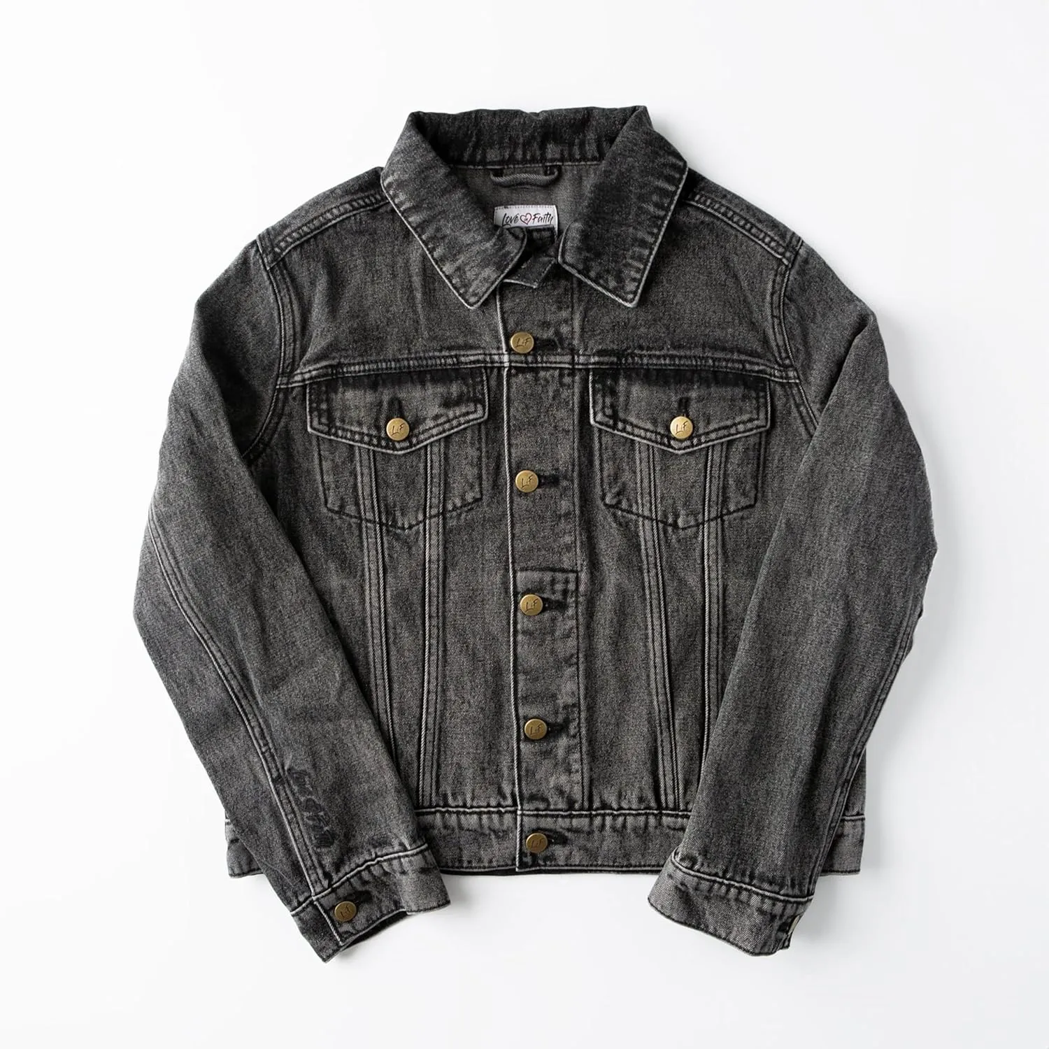 Love in Faith | Faith Cross Denim Jacket | Christian Denim Jacket for Women | Faith-Based Apparel | Christian Gifts