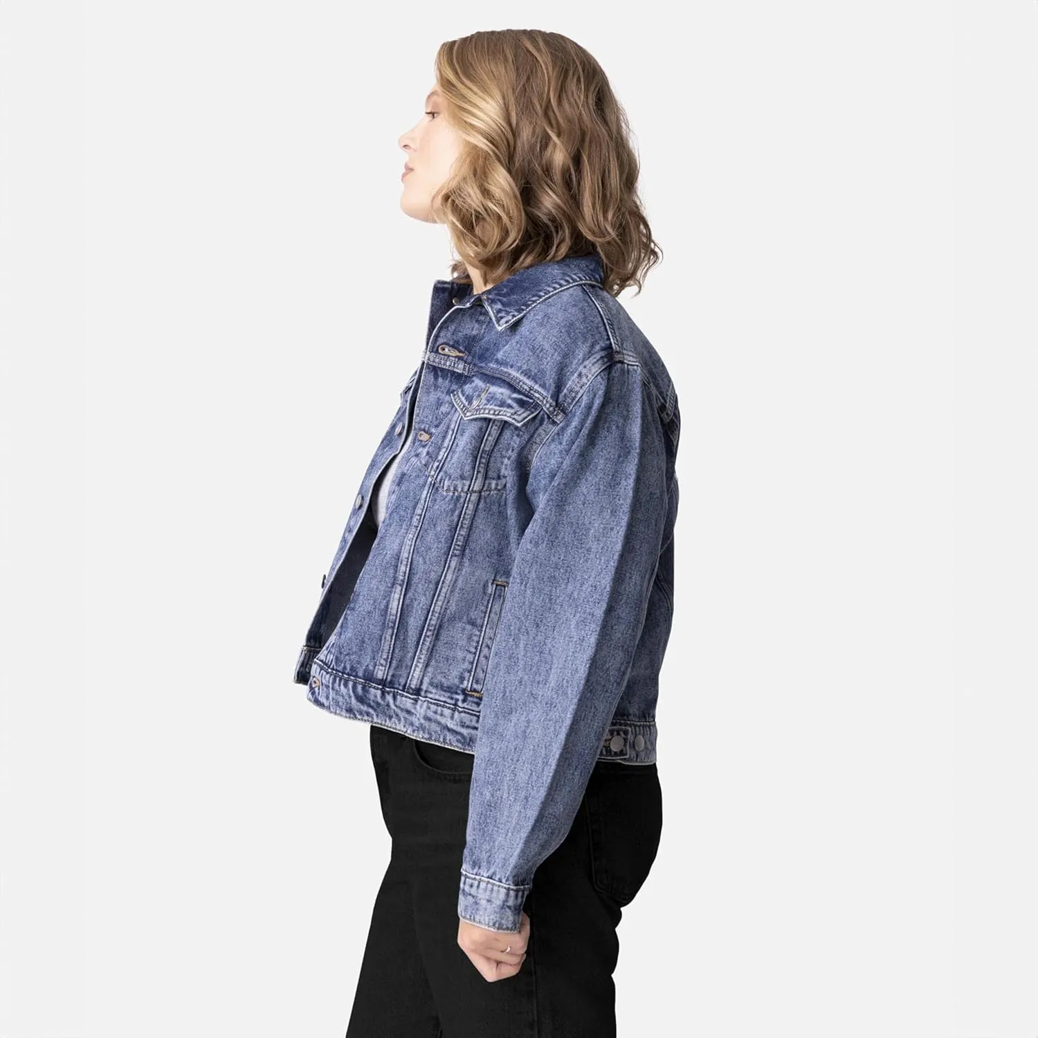Love in Faith | Faith Cross Denim Jacket | Christian Denim Jacket for Women | Faith-Based Apparel | Christian Gifts