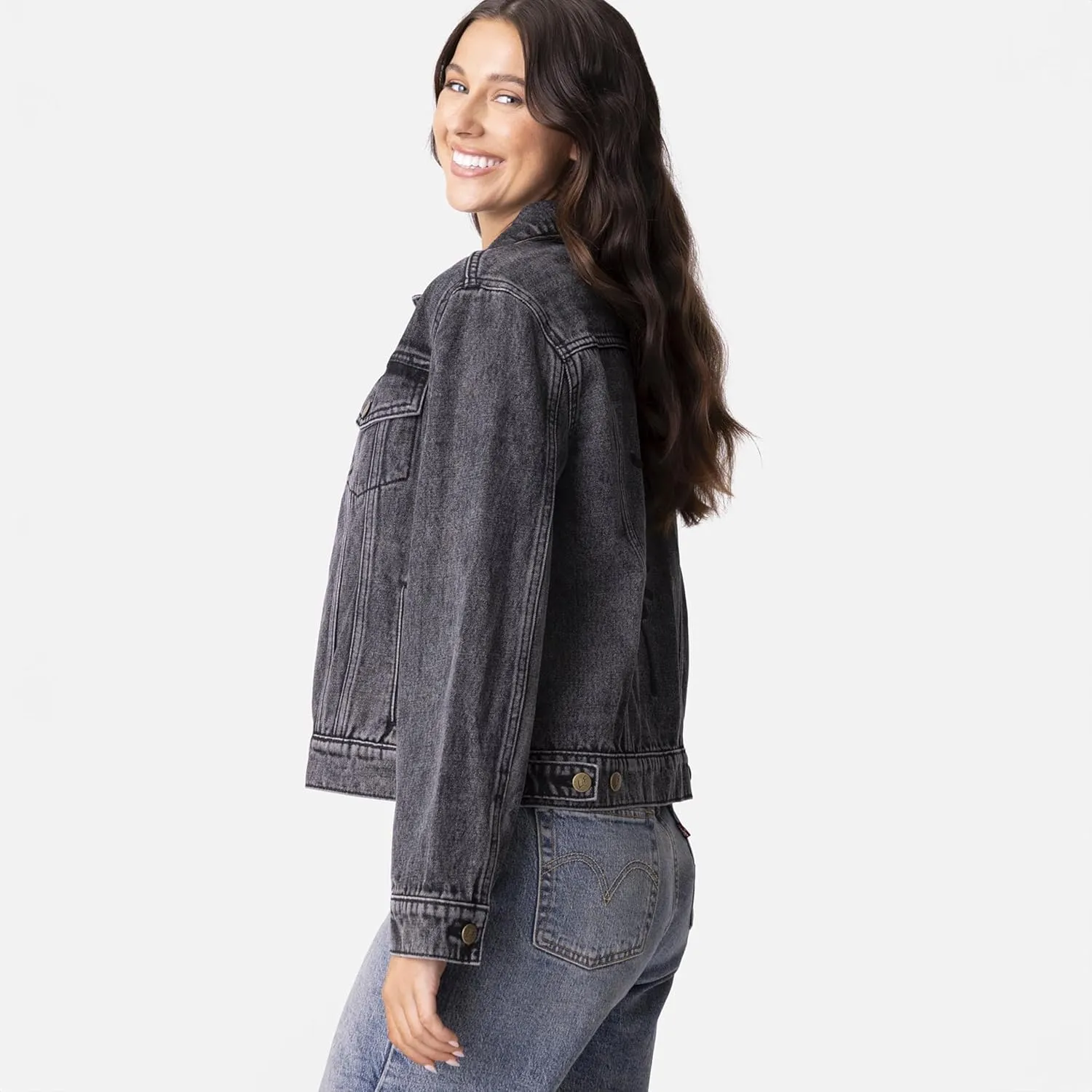 Love in Faith | Faith Cross Denim Jacket | Christian Denim Jacket for Women | Faith-Based Apparel | Christian Gifts