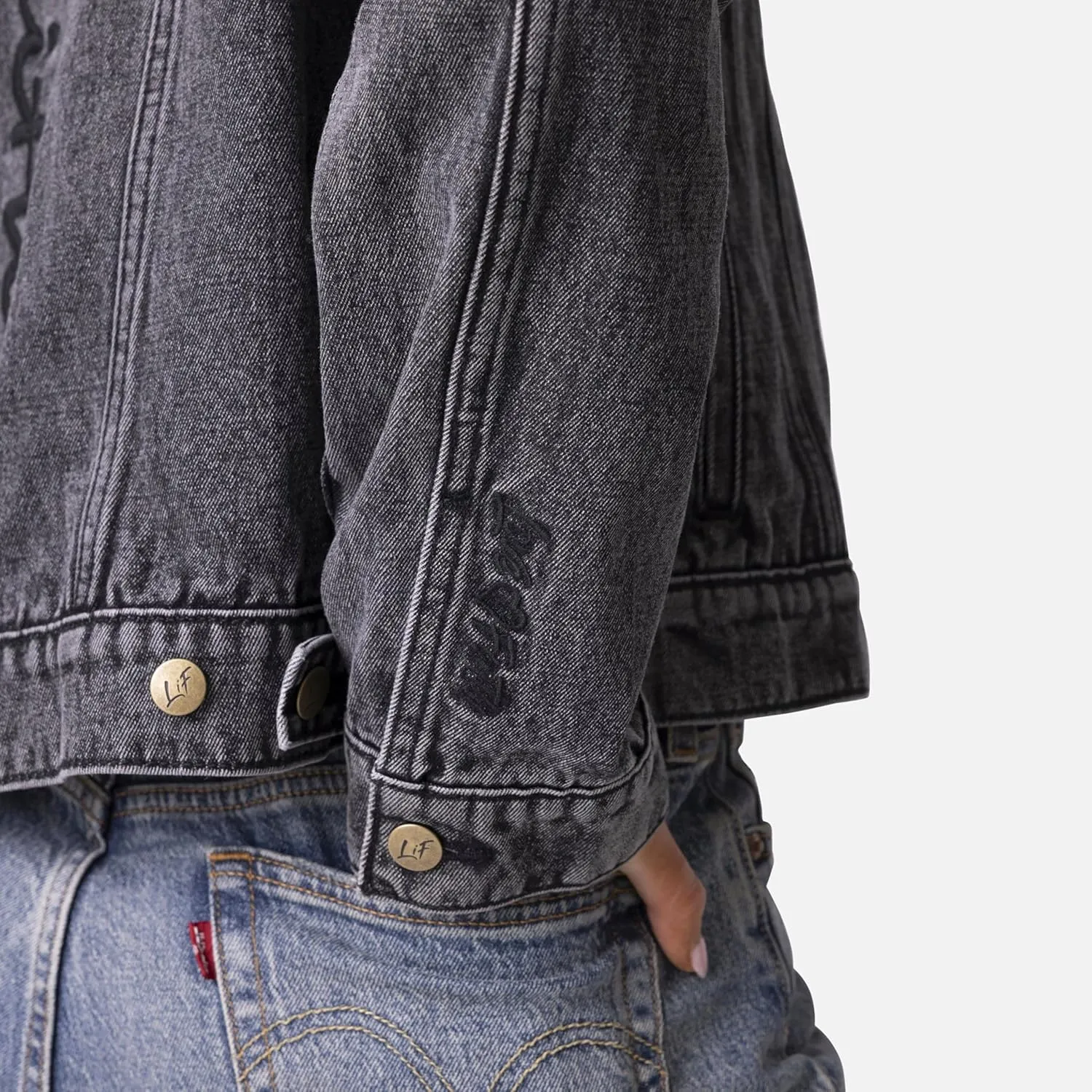 Love in Faith | Faith Cross Denim Jacket | Christian Denim Jacket for Women | Faith-Based Apparel | Christian Gifts