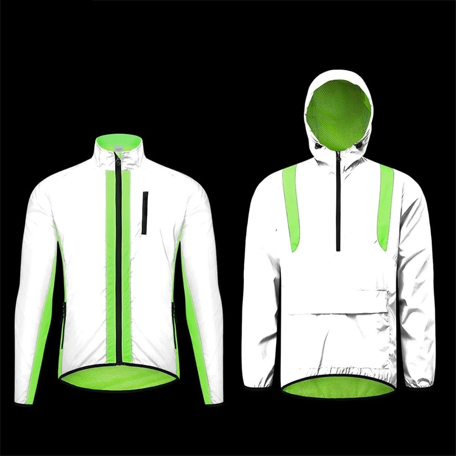 Men's And Women's Spring And Winter Fully Reflective Cycling Jackets Soft Breathable Quick Dry Motorcycle Jackets